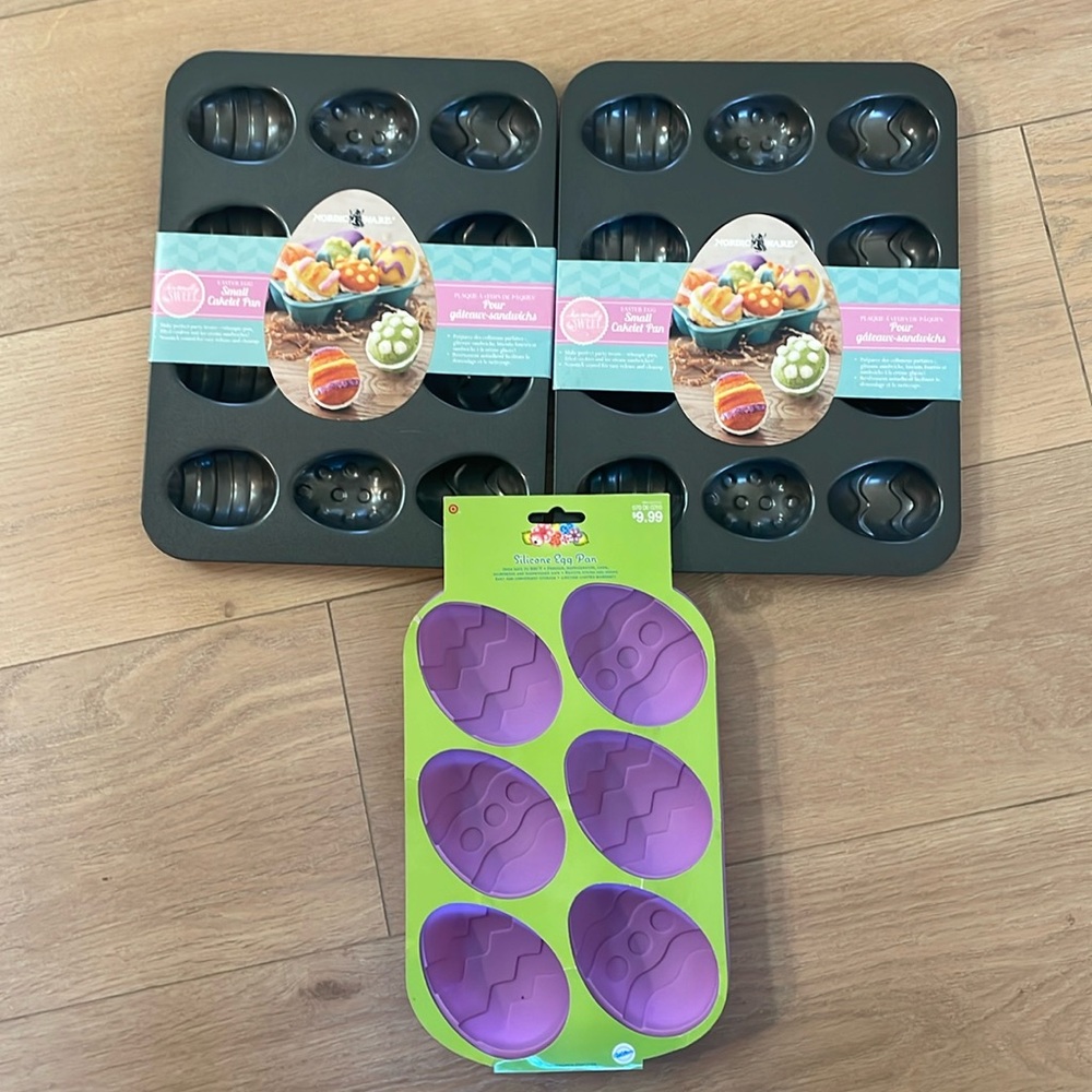 Easter egg baking pans- set of 3